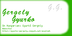 gergely gyurko business card